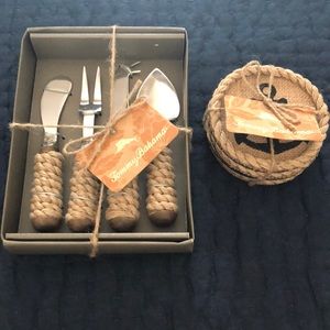 Tommy Bahama Cheese Server & Coaster Bundle NWT